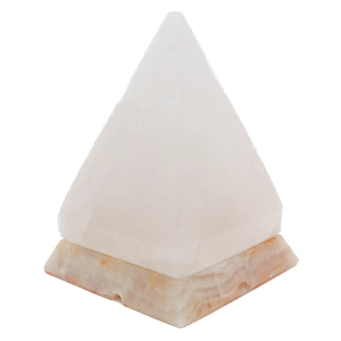 Pyramid Salt Lamp White