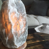 GRAY Natural small Salt Lamp (6-8lbs)